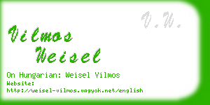 vilmos weisel business card